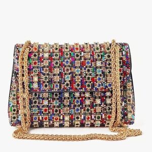 Rhinestone Evening Clutch Purse for Women - Sparkling Formal Handbag with Strap